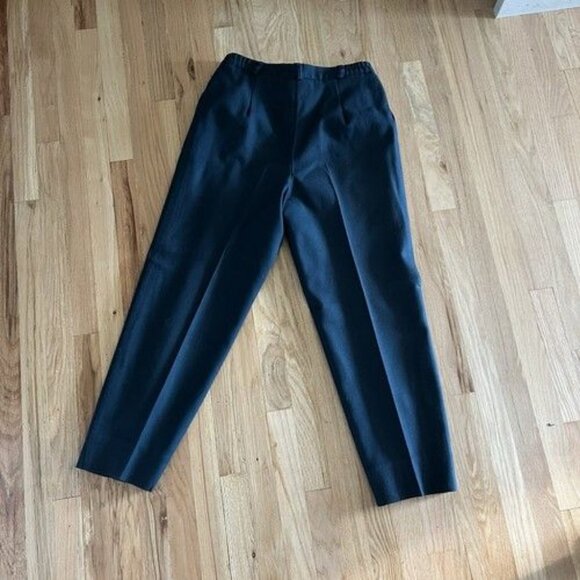 VTG Y2K Worthington Wool Trousers Womens 14 Green Classic Academia Office Lined - Picture 5 of 8